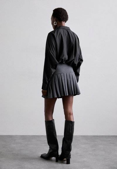 Norma Kamali SKIRT - Φούστα σε γραμμή Α - dark heather grey