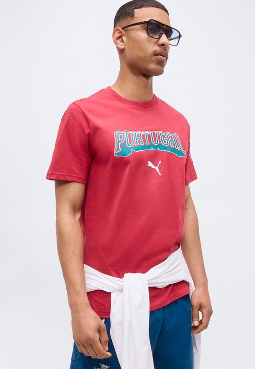 PUMA PORTUGAL FPF FTBLCULTURE TEE - National team wear - club red- white — photo 4
