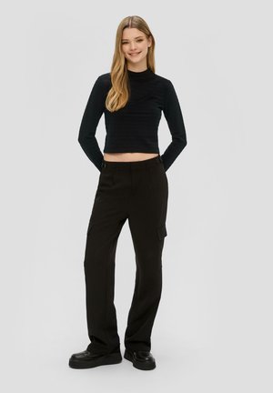 JACQUARD - Top s dlhým rukávom - schwarz