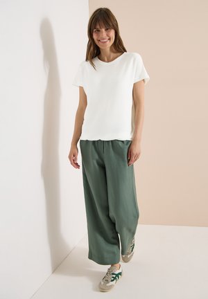Cecil, T-SHIRT MIT RUNDHALS UND STRUKTUR - T-shirt basique - vanilla white