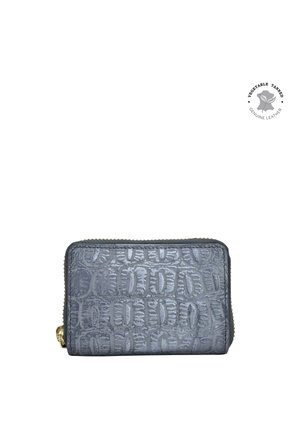 HANDPAINTED - Portemonnee - croco embossed silver grey