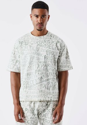 WAVY - Camiseta estampada - craie