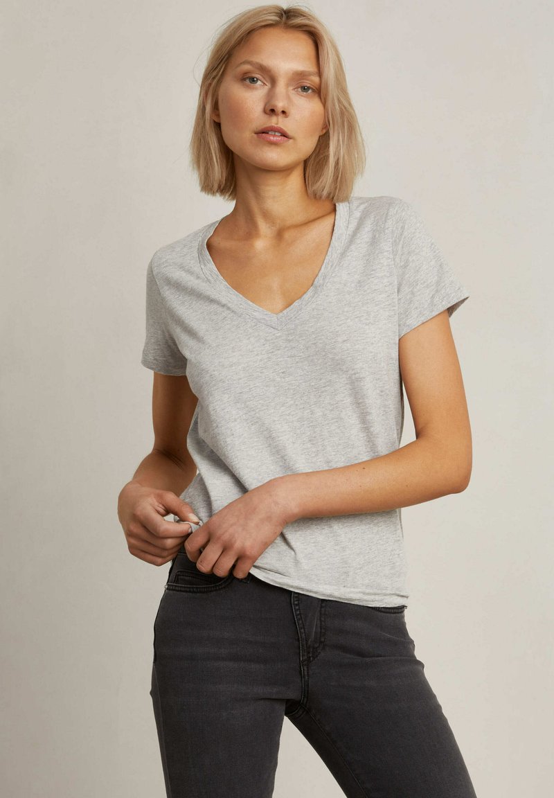Damen T-Shirts | Hunkydory PEARL T-Shirt basic light grey melange/hellgrau - MB35821 Damen T-Shirts | Hunkydory PEARL T-Shirt basic light grey melange/hellgrau - MB35821