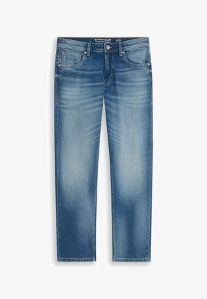 TOM TAILOR, TTMARVIN STRAIGHT JEANS MIT STRETCH - Straight leg jeans - heavy used mid blue denim