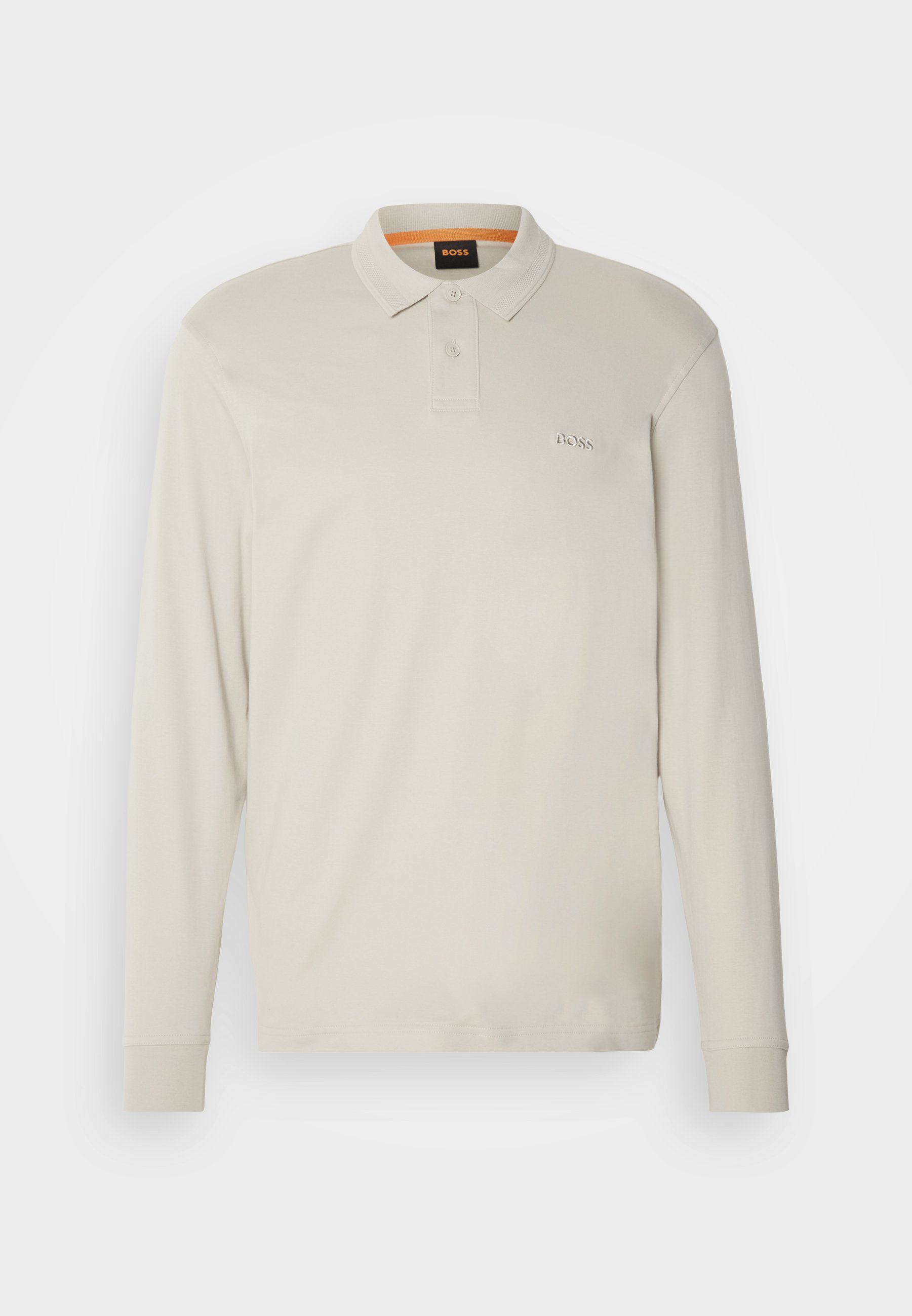 MENS LONG POLO SHIRT (予約販売品) Giorgio light gray long-sleeve polo shirt | Fusalp