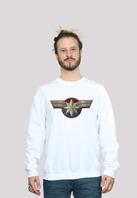 F4NT4STIC MARVEL CAPTAIN MARVEL CHEST EMBLEM  PREMIUM SUPERHELDEN IRON MA - T-shirt à manches longues - white