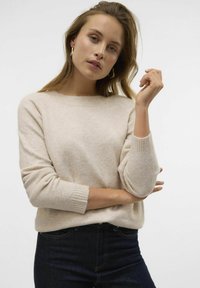 Vero Moda VMDOFFY O NECK BLOUSE - Strikkegenser - silver gray