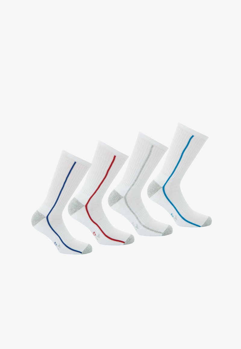 Athena 4 PACK - Chaussettes - blanc liseré couleur