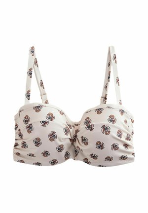Bikini pezzo sopra - cream woodblock