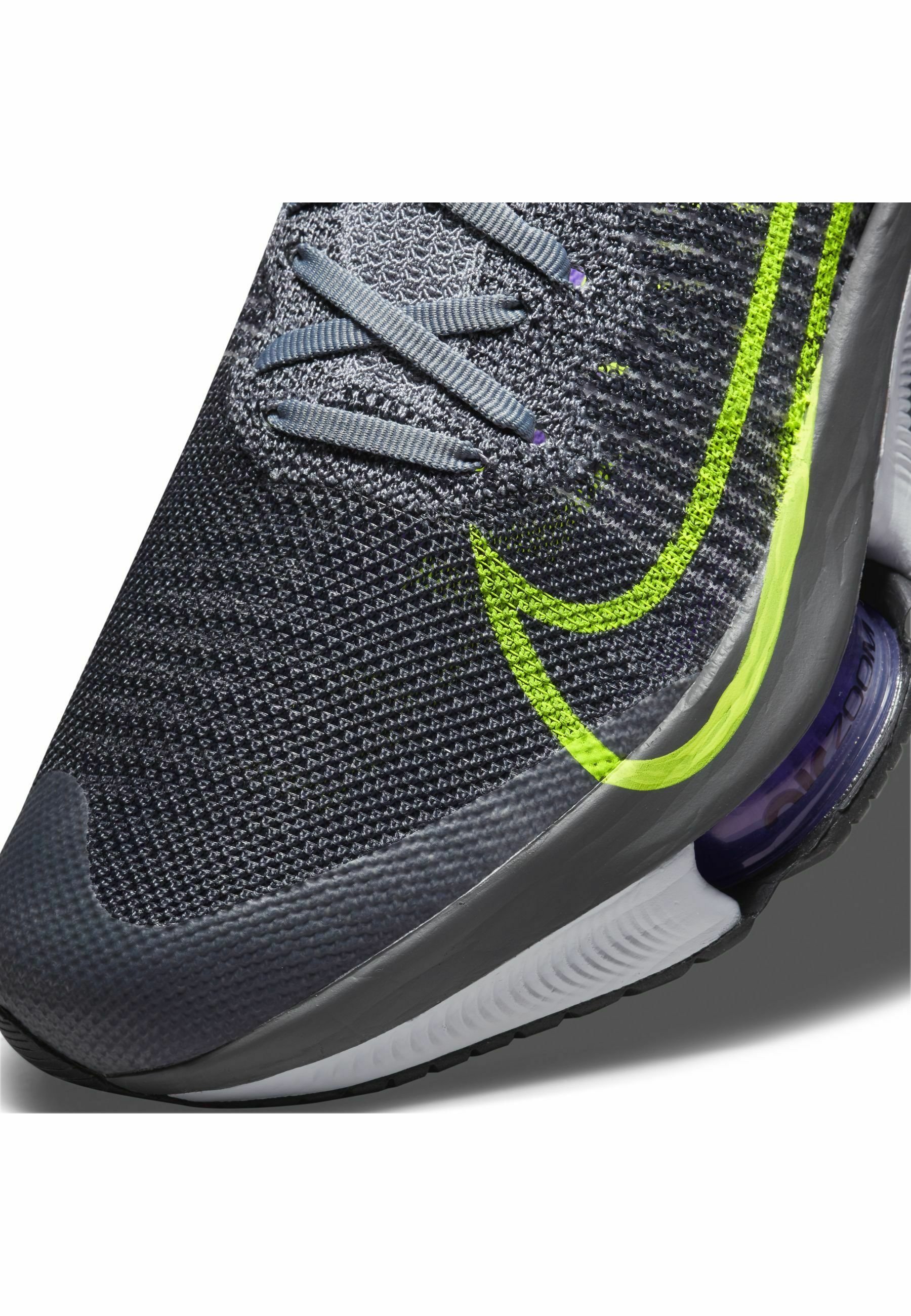 Nike Performance AIR ZOOM TEMPO - Neutral running shoes - particle  grey/dark grey/wild berry/volt/light grey - Zalando.de