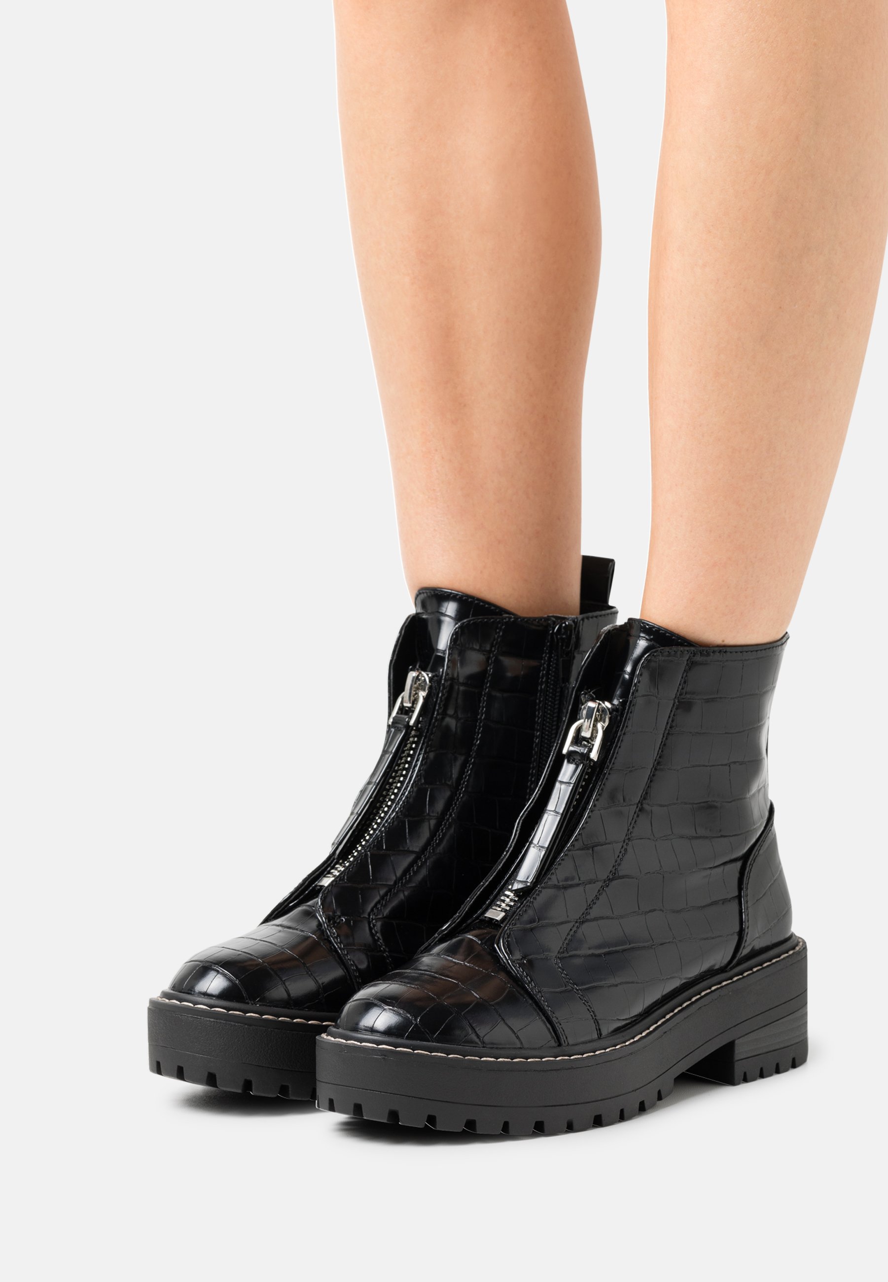 ONLY SHOES ZIP BOOT - Stivaletti con plateau - black/nero - Zalando.it
