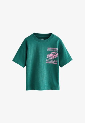 Next, REGULAR FIT - SHORT SLEEVE BACK PRINT T-SHIRT . - T-shirt con stampa - green pink race car