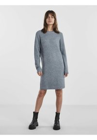 Pieces PCELLEN O NECK DRESS - Vestido de punto - trooper