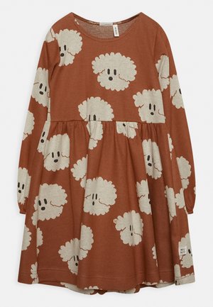 FLOOF DRESS - Abito in maglia - brown-offwhite