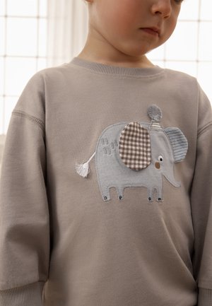 Next, CHECK 3 PACK - REGULAR FIT SET - Nattøj sæt - olive green stone ecru animal