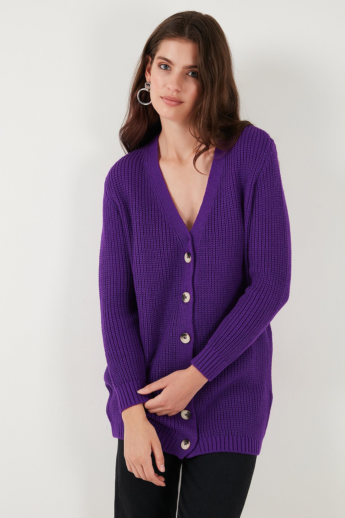 アリエスミラージュ　3Way　Purple　Button　Knit LELA Cardigan - purple - Zalando.ie