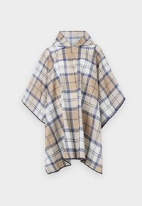 PORTREE TARTAN PONCHO - Pončo - hessian/navy