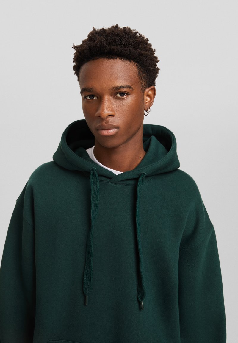 Bershka BASIC - Hoodie - dark green - Zalando.de