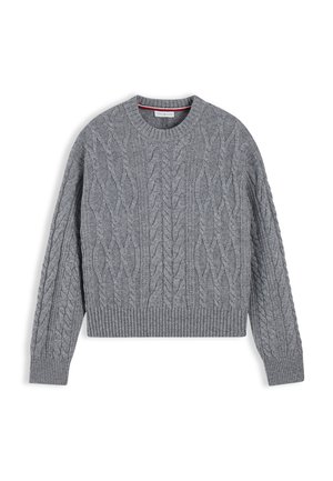 Tommy Hilfiger, TXTRL CABLE DRESSING C-NK SWT - Strickpullover - medium grey heather