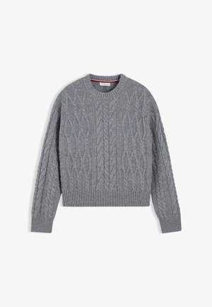 Tommy Hilfiger, TXTRL CABLE DRESSING C-NK SWT - Jumper - medium grey heather