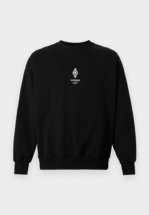 DIAMOND LOOSE CREW NECK UNISEX - Športni pulover - black/white