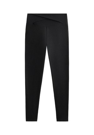 COMFORTLUX HIGH-RISE CROSS-OVER WAIST ANKLE-LENGTH - Leggings - black