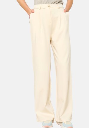 LONG PALAZZO - Broek - vanilla white