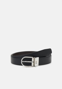 BOSS - Cintura In Pelle Con Fibbia Con Logo - Nero - 10