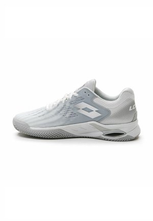 da tennis per terra battuta - all white silver metal