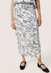 Soaked in Luxury - SLVINKA STUDIO - Suknja na preklop - white and black wave print Minijatura 1