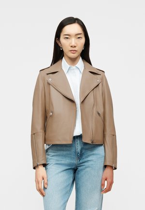 LUJANA - Bőrdzseki - light/pastel brown