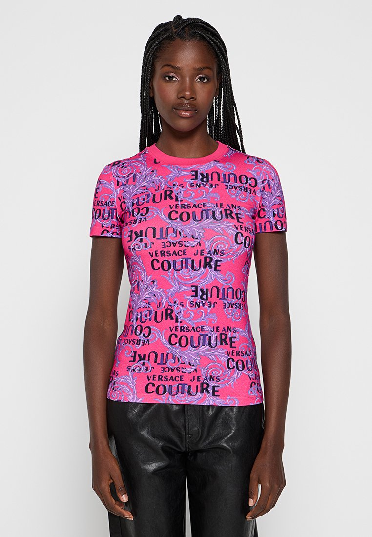 Versace Jeans Couture T-shirt print donkerroze