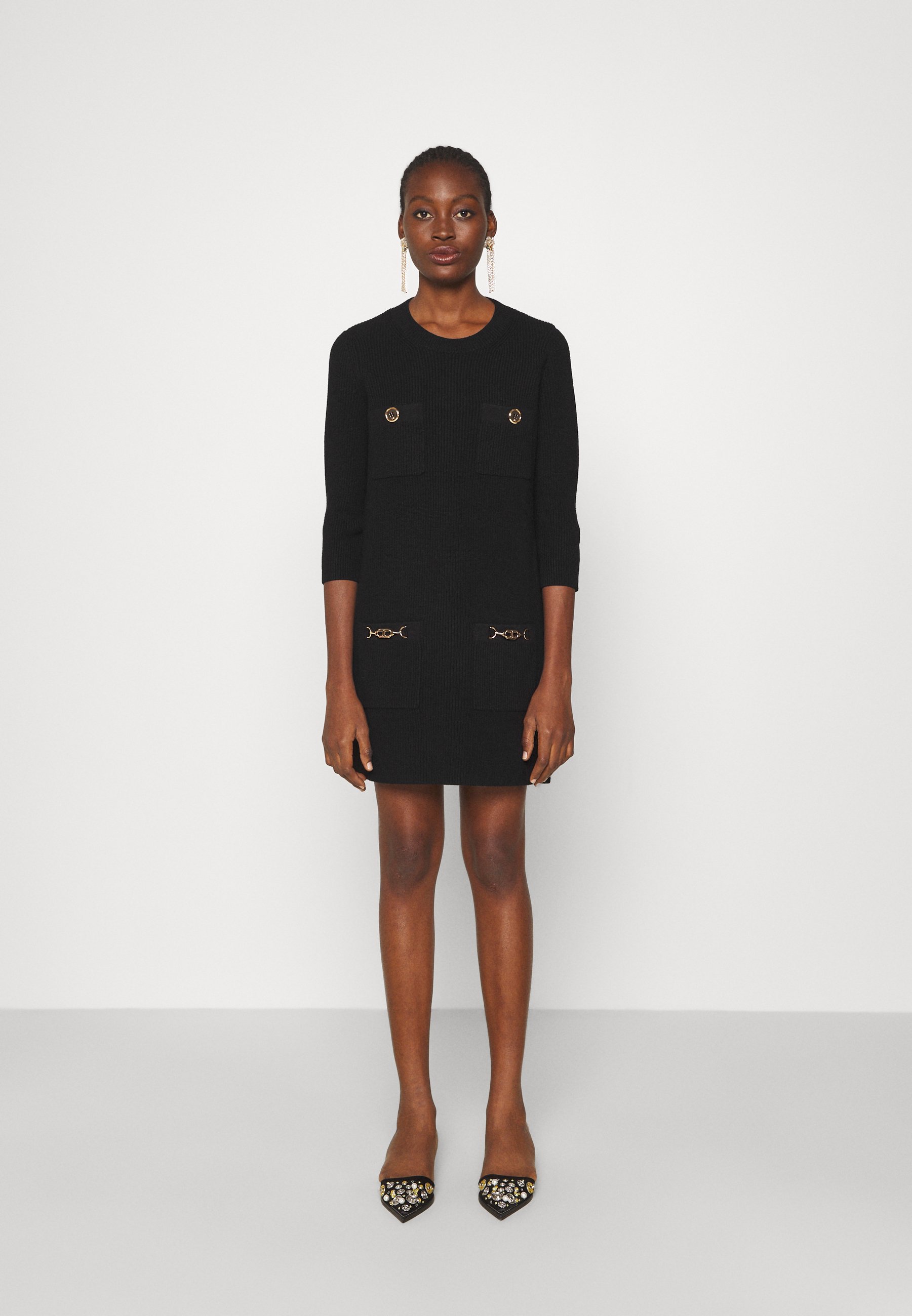 Elisabetta Franchi Abito in maglia - nero - Zalando.it