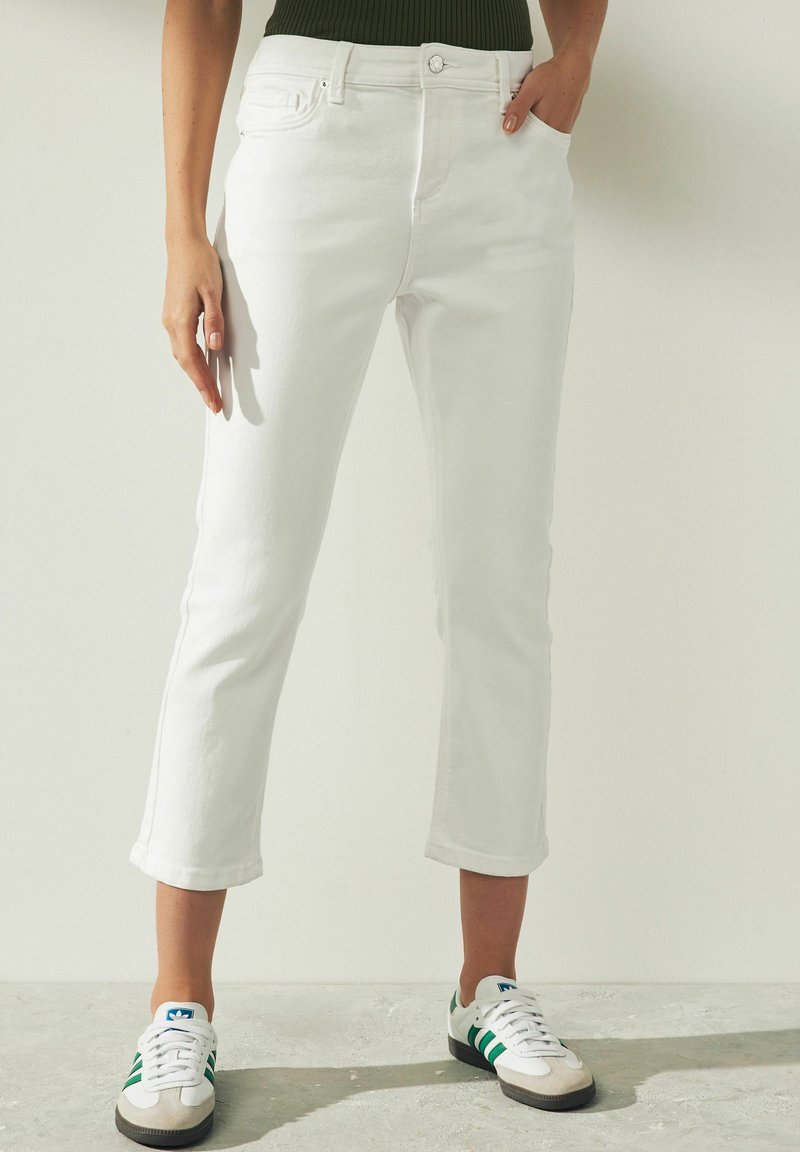 Next - CROPPED - Vaqueros slim fit - white, Ampliar