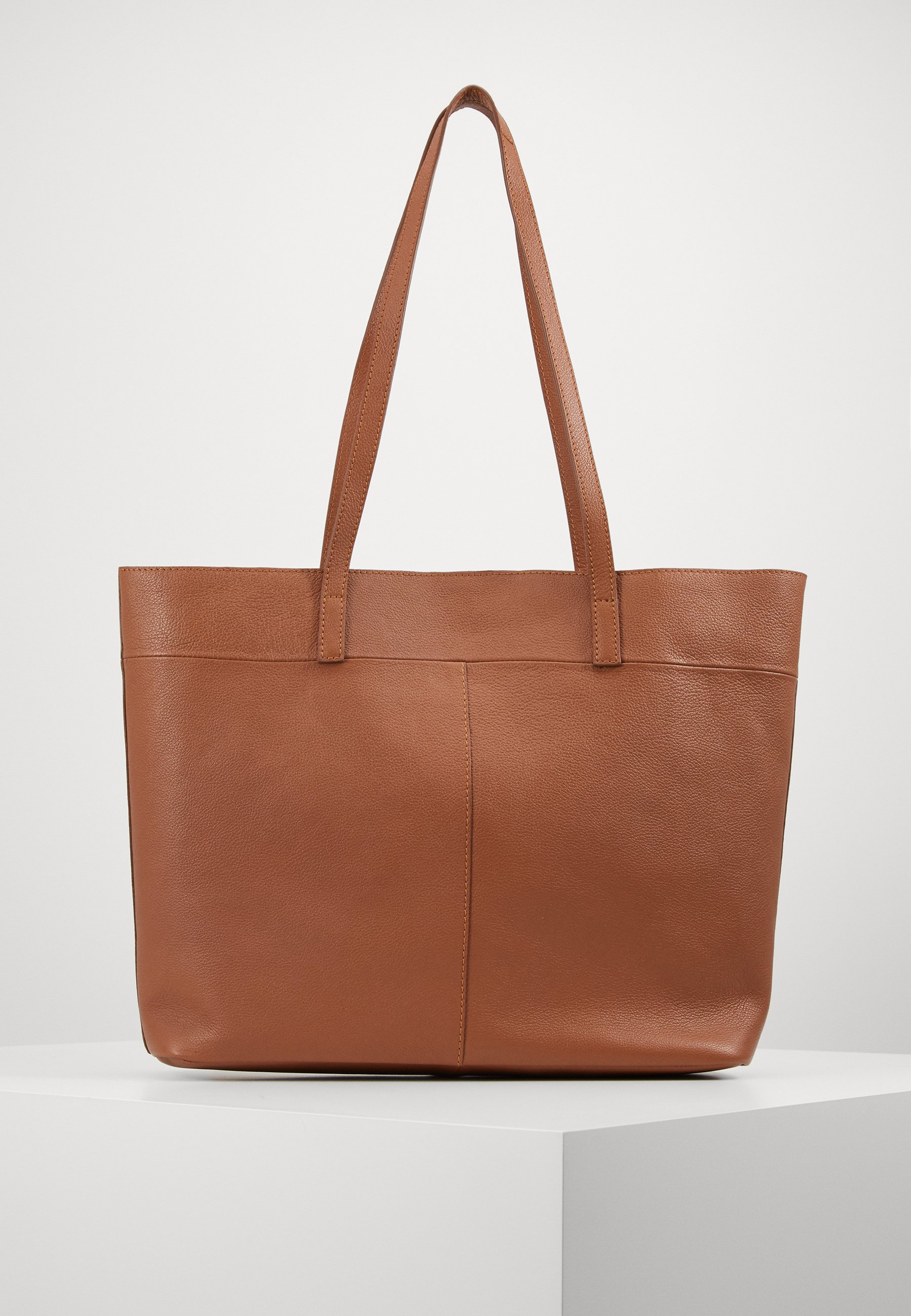 Zign LEATHER SHOPPING BAG POUCH SET Shoppingveske Zign Shoppingveske dark brown Zalando.no