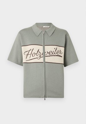 KNIT ZIP THROUGH - Gilet - teal