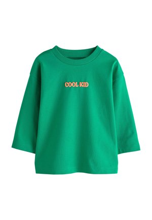 Next, REGULAR FIT - LONG SLEEVE SMALL GRAPHIC PRINTED T-SHIRT . - Long sleeved top - bright green cool kid slogan