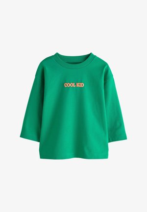 Next, REGULAR FIT - LONG SLEEVE SMALL GRAPHIC PRINTED T-SHIRT . - Longsleeve - bright green cool kid slogan