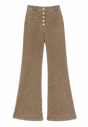 Reiss, REGULAR FIT - CALI TWIN-POCKET BUTTON FLARED JEANS . - Jeans a zampa - light brown