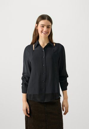Calvin Klein GEORGETTE CUT OUT BLOUSE - Paitapusero - black