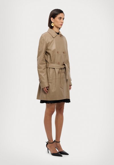 STUDIO ID JACKET  - Leren jas - nappa mud