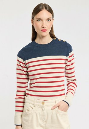 PULL MARIN RAYÉ - Pullover - jean passata nature