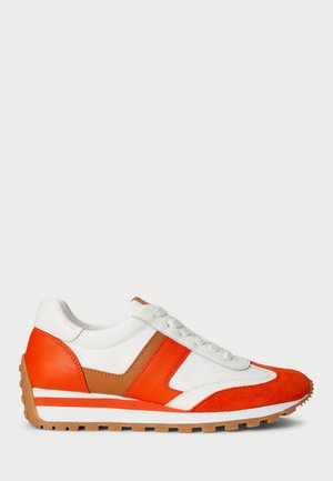 DANI COLOR-BLOCKED LEATHER SNEAKER - Baskets basses - dusk orange