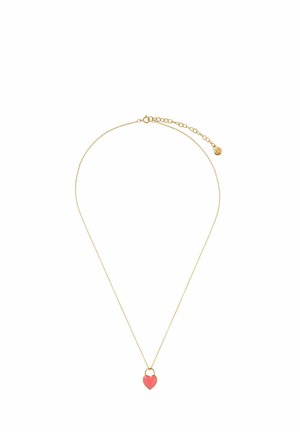 Fejn, HALSKETTE MIT HERZANHÄNGER, HANDGEFERTIGTER, NACHHALTIGER ECHTSCHMUCK - Collier - orange