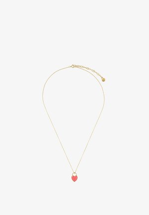 Fejn, HALSKETTE MIT HERZANHÄNGER, HANDGEFERTIGTER, NACHHALTIGER ECHTSCHMUCK - Collier - orange