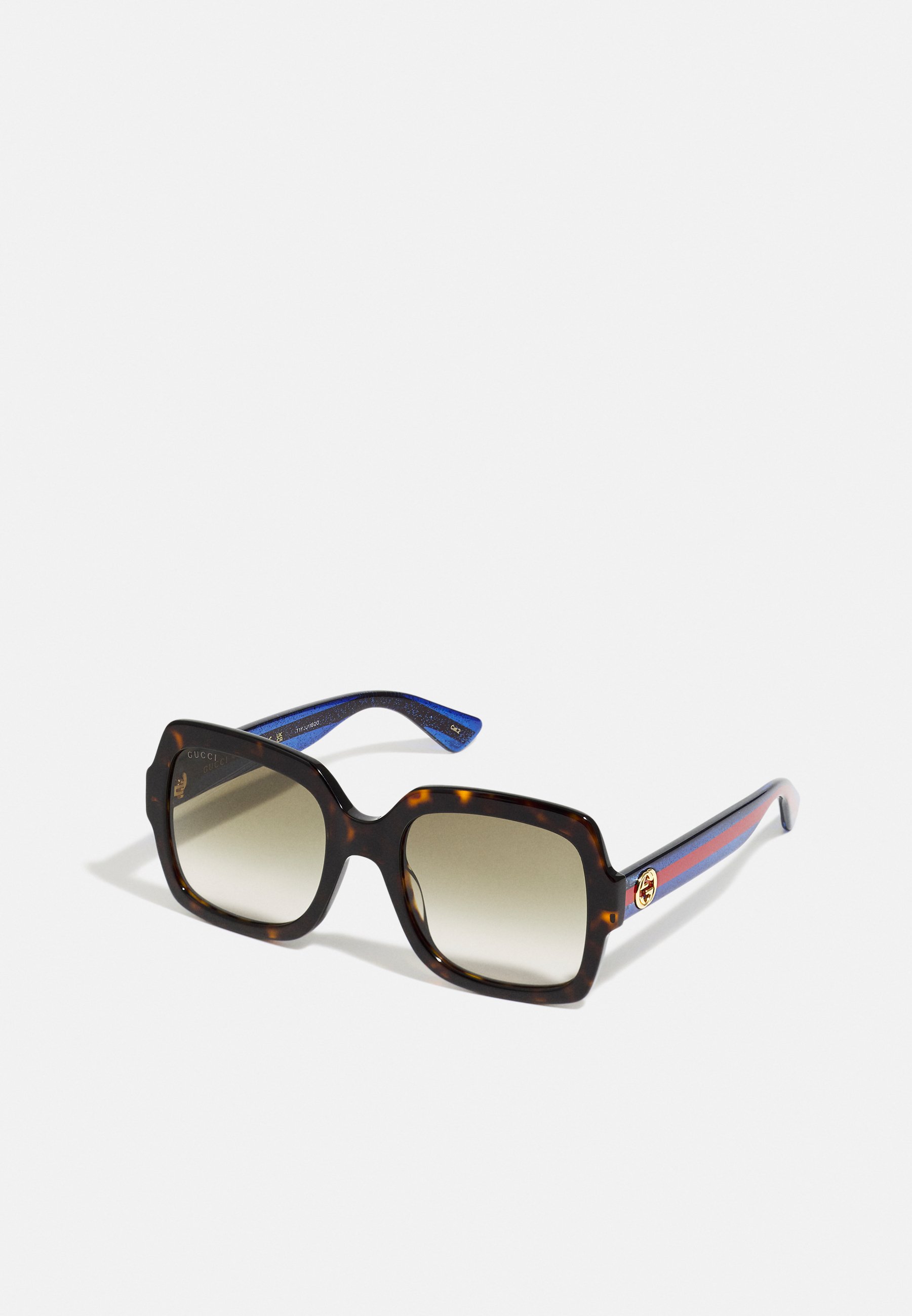 NEW Gucci Blue and Havana Square Women\'s Sunglasses Gucci GG0879S Womens Square Blue Light Filter Glasses Gold  main image 3