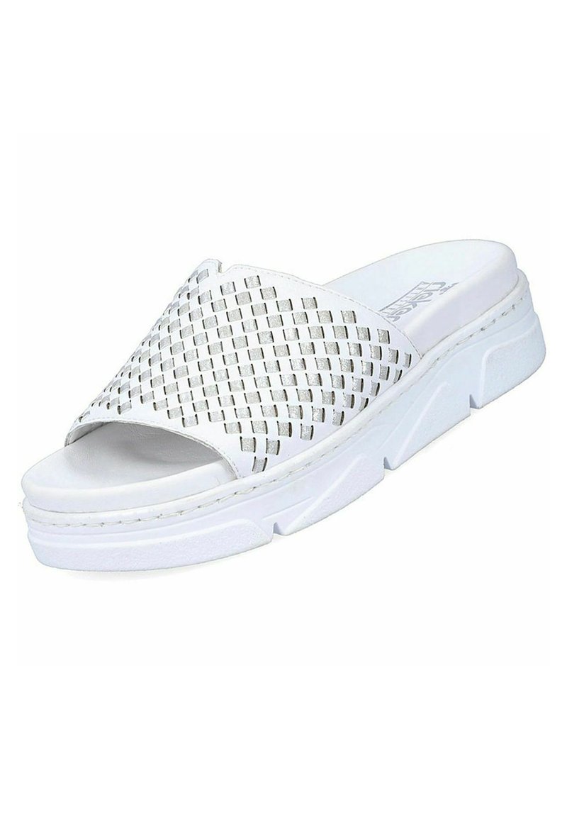 Damen Sneaker | Rieker Pantolette flach weiß - KO62844 Damen Sneaker | Rieker Pantolette flach weiß - KO62844