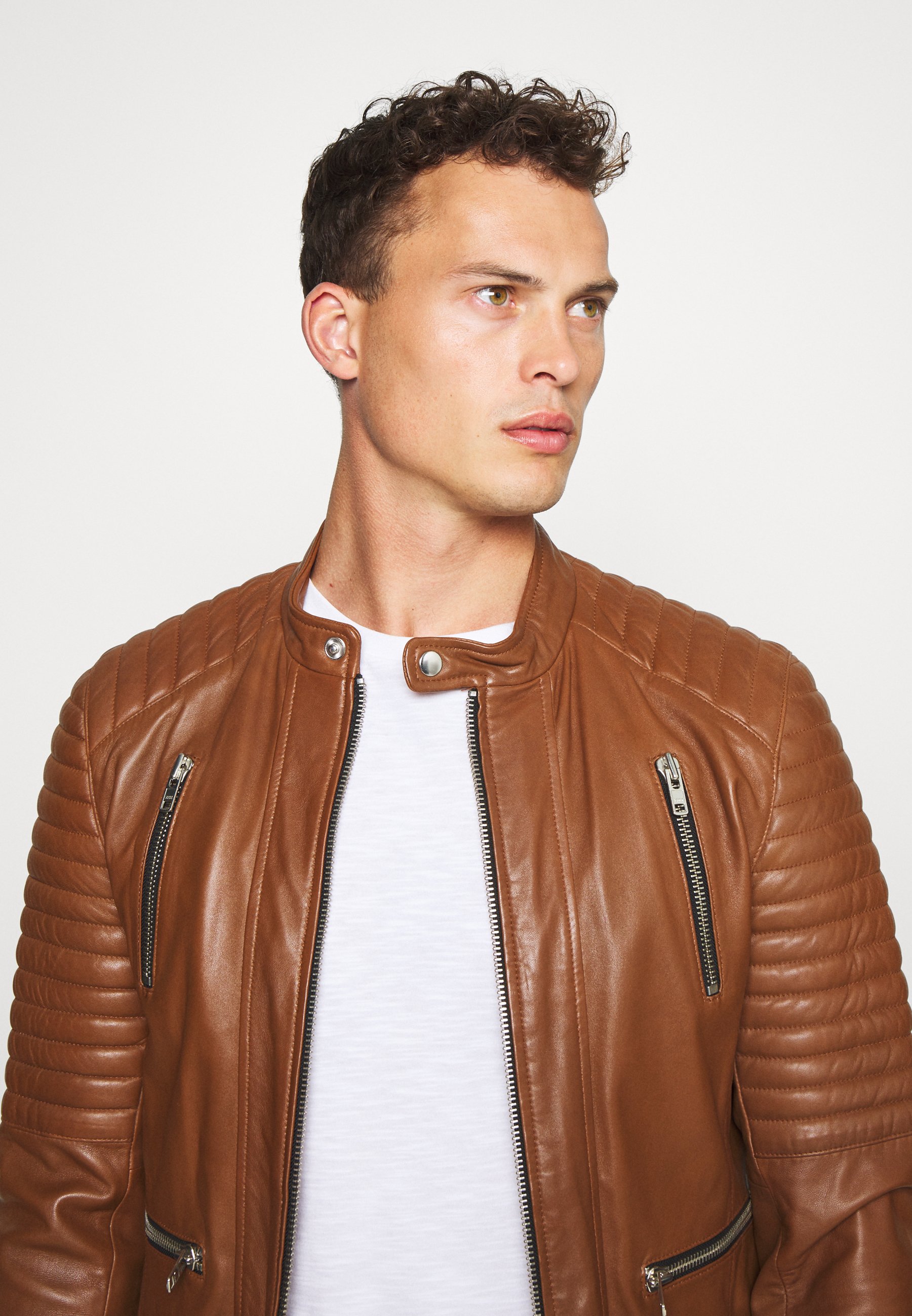 Serge Pariente NEW LUX Skinnjakke cognac Zalando.no Serge Pariente DANY Skinnjakke cognac Zalando.no