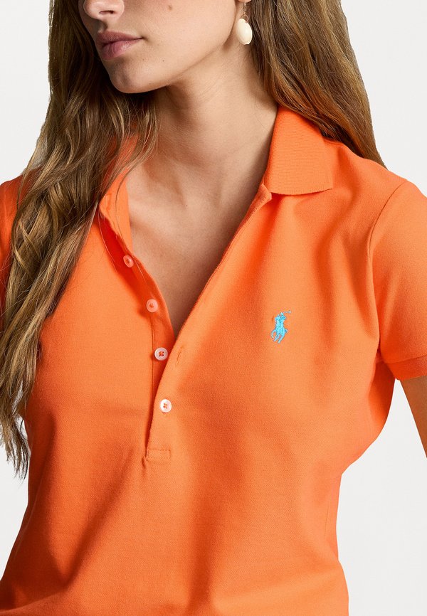 JULIE SLIM SHORT SLEEVE - Polo shirt - resort orange4