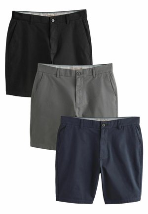 STRETCH 3 PACK - Šortky - black navy charcoal